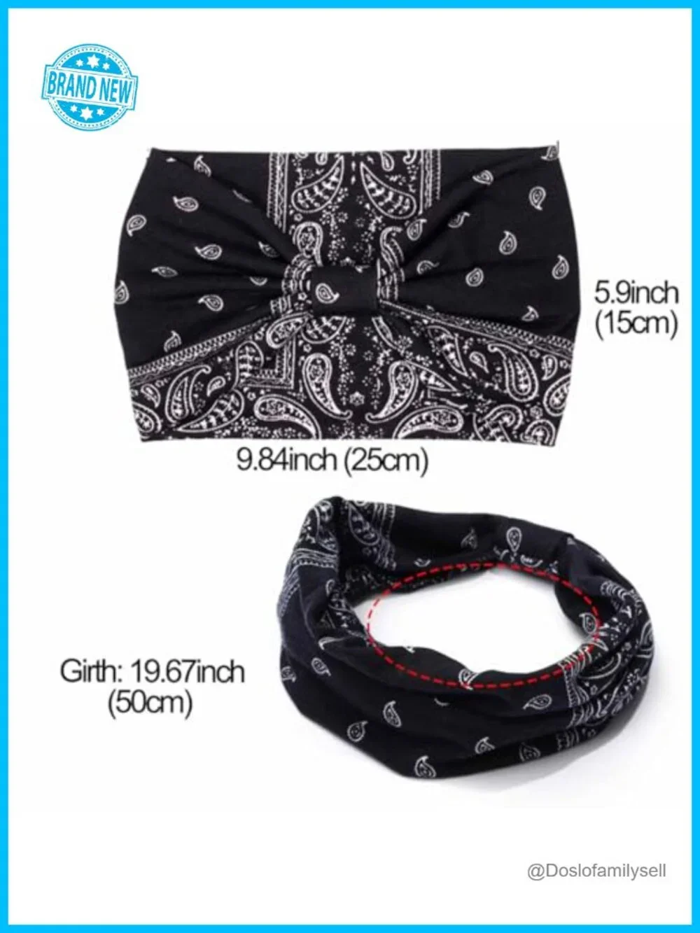 Boho Wide Headbands Knotted Head Wraps African Head Scarf Motorcycle Hair